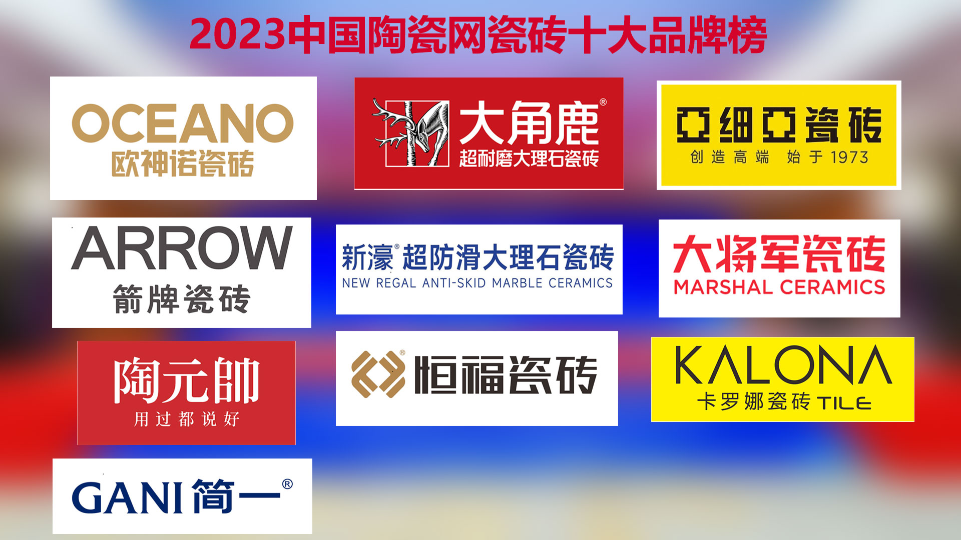 建议收藏！全国瓷砖十大品牌榜单公布为消费者提供选购参考！(图1)