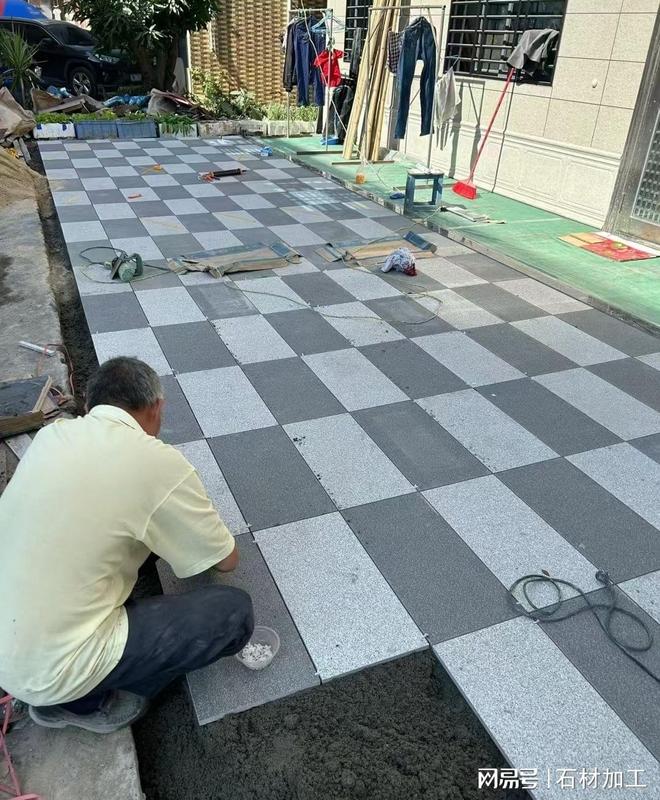 花岗岩小院采用pc仿石砖北方容易冻裂处理(图4)