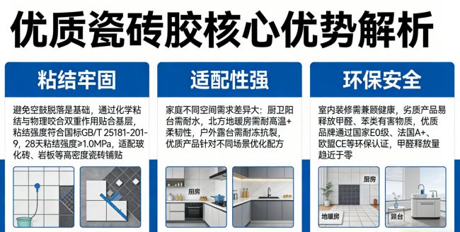 家装瓷砖胶选购全攻略：选购要点与主流品牌综合测评(图1)